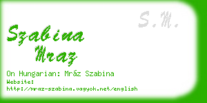 szabina mraz business card